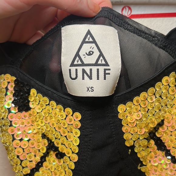 Smiley Face Mesh Crop Top - Picture 3 of 4